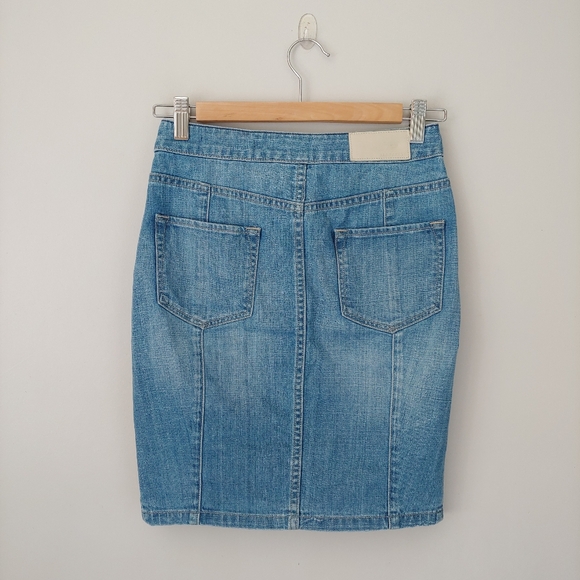 All Saints June Denim Skirt Button Up Size 0 - Picture 7 of 13